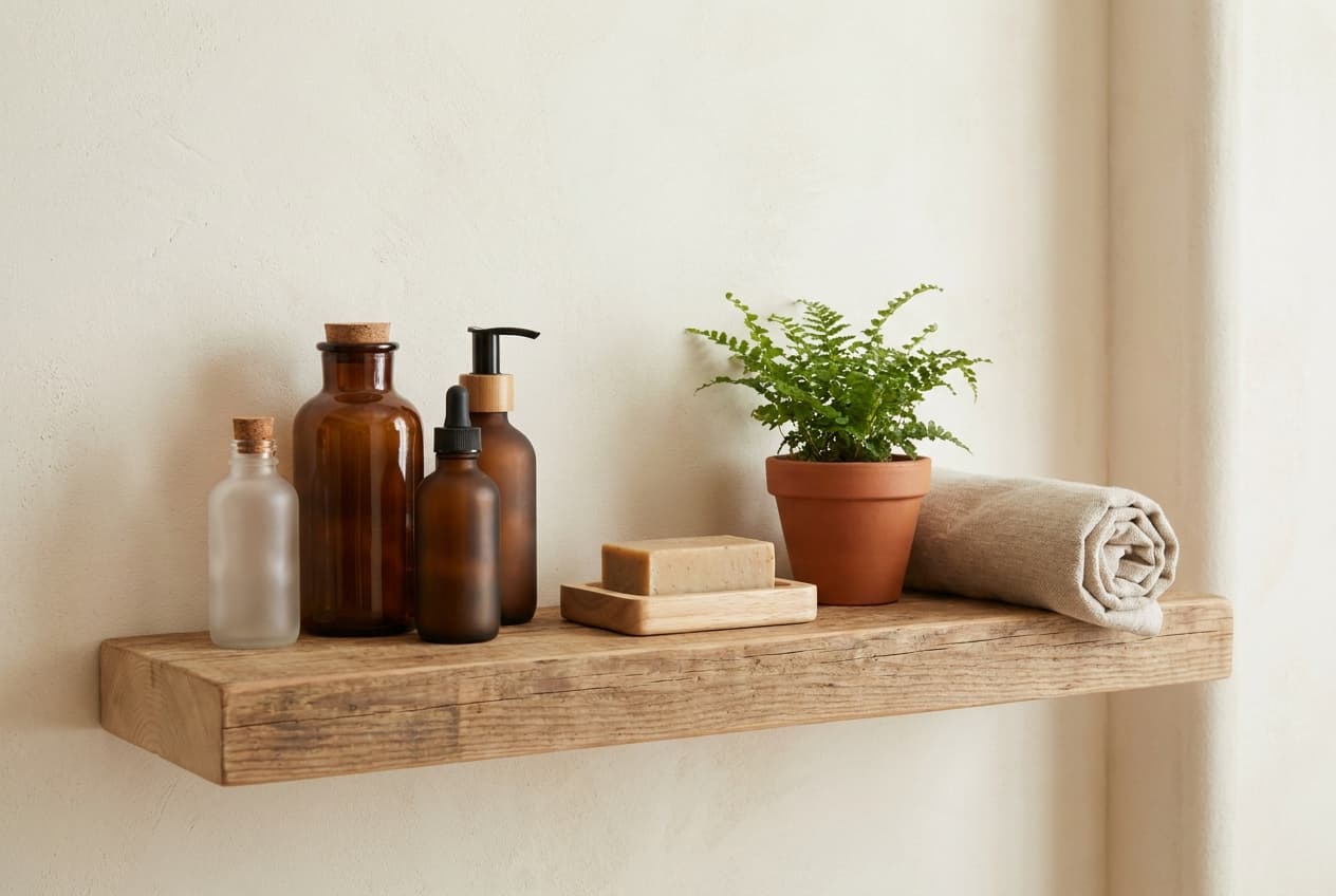 Naturprodukte im Regal